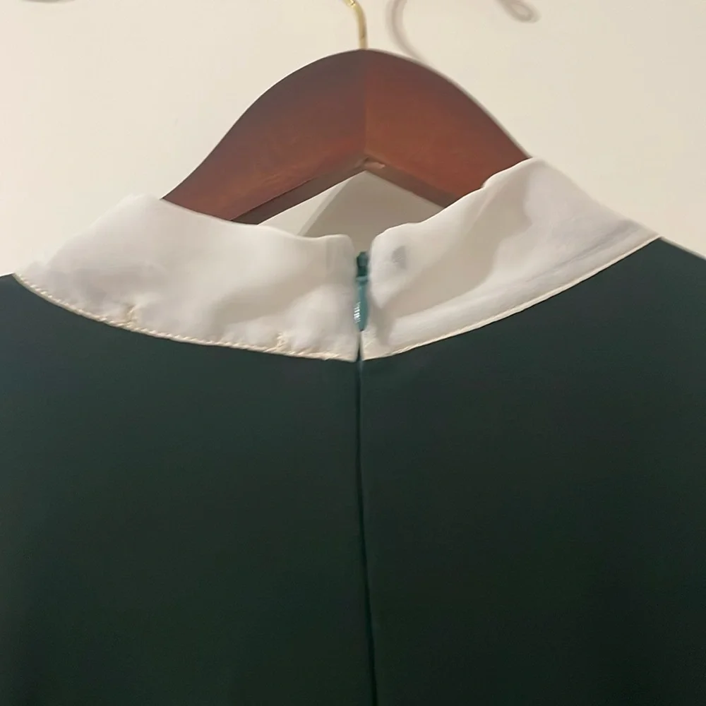 Smak Parlour Chic Green and White Formal Dress Size 4X - Picture 8 of 8
